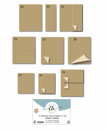 IL NEGOZIO DELLA MAMMA DI CLE - INSERTI BINDER 24 PCS KRAFT