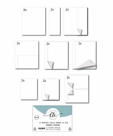 IL NEGOZIO DELLA MAMMA DI CLE - INSERTI BINDER 24 PCS BIANCO
