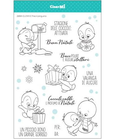 IMPRONTE D'AUTORE - set di timbri-   Pino il pinguino