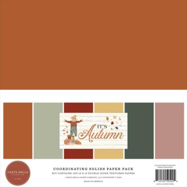CARTA BELLA - Collezione It's Autumn - It's Autumn 12x12 Inch Coordination Solids Paper Pack