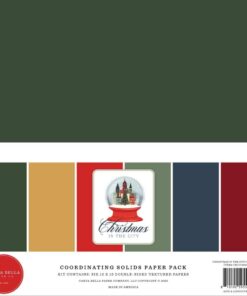 CARTA BELLA - Collezione Christmas In The City - Christmas In The City 12x12 Inch Coordination Solids Paper Pack