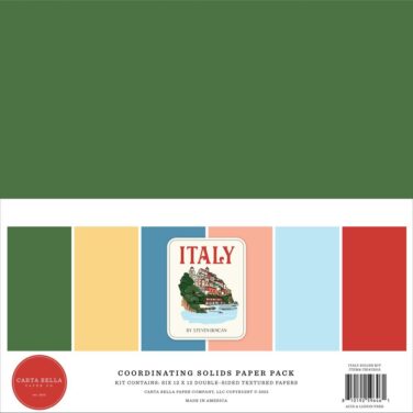 CARTA BELLA - Collezione Italy - Italy 12x12 Inch Coordination Solids Paper Pack