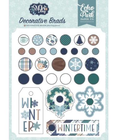 ECHO PARK - Collezione Snow Day - Snow Day Decorative Brads