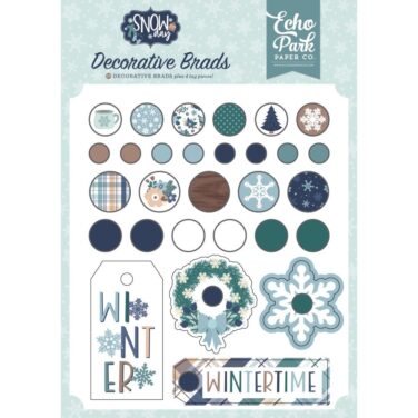 ECHO PARK - Collezione Snow Day - Snow Day Decorative Brads
