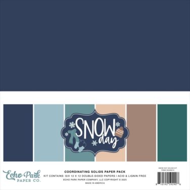 ECHO PARK - Collezione Snow Day - Snow Day 12x12 Inch Coordination Solids Paper Pack