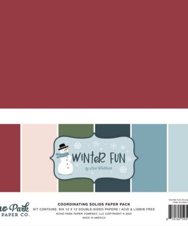 ECHO PARK - Collezione Winter Fun - Winter Fun 12x12 Inch Coordination Solids Paper Pack