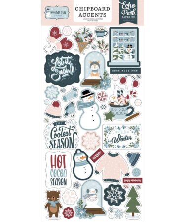 ECHO PARK - Collezione Winter Fun - Winter Fun Chipboard Accents