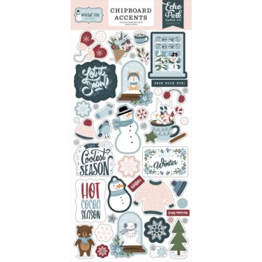 ECHO PARK - Collezione Winter Fun - Winter Fun Chipboard Accents