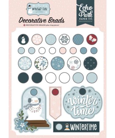 ECHO PARK - Collezione Winter Fun - Winter Fun Decorative Brads