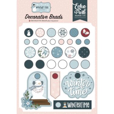 ECHO PARK - Collezione Winter Fun - Winter Fun Decorative Brads