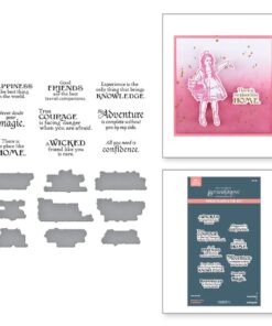 SPELLBINDERS - Collezione Wonder of Oz -Collection by Graphic45 -Sentiments BetterPress Plate & Die Set