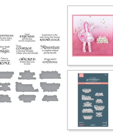 SPELLBINDERS - Collezione Wonder of Oz -Collection by Graphic45 -Sentiments BetterPress Plate & Die Set