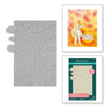 SPELLBINDERS - Collezione Wonder of Oz -Collection by Graphic45 -Field of Poppies 3D Emboss & Cut Folder