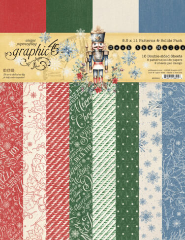 Graphic 45 - Collezione Deck the Halls - 8.5x11 Inch Patterns & Solids Pack