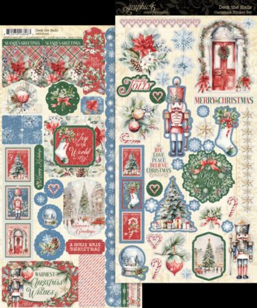 Graphic 45 - Collezione Deck the Halls - Sticker Set