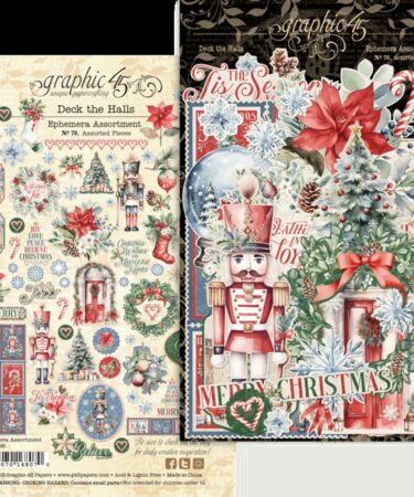 Graphic 45 - Collezione Deck the Halls - Ephemera Set