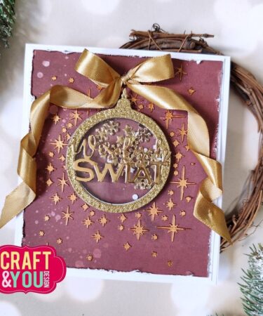 Alternative view of Craft & You Design Sparks Wreath A6 Stencil