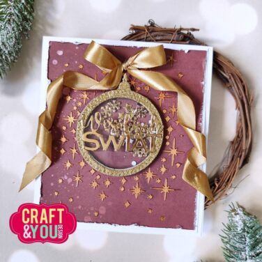 Alternative view of Craft & You Design Sparks Wreath A6 Stencil