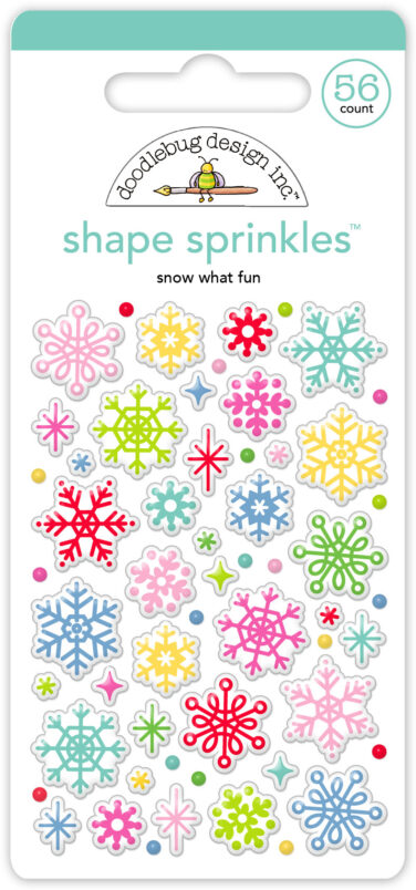Doodlebug design - Collezione oh what fun - snow what fun shape sprinkles