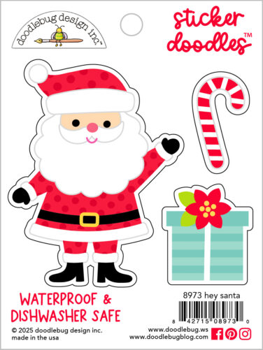Doodlebug design - Collezione oh what fun - hey santa sticker doodles