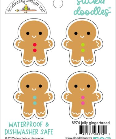 Doodlebug design - Collezione oh what fun - jolly gingerbread sticker doodles