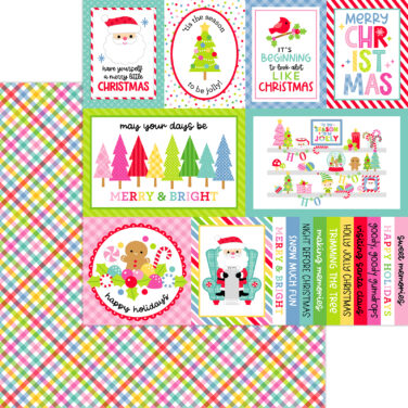 Doodlebug design - Collezione oh what fun - carta patterned 12x12- check the halls