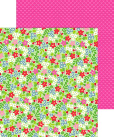 Doodlebug design - Collezione oh what fun - carta patterned 12x12-berry christmas