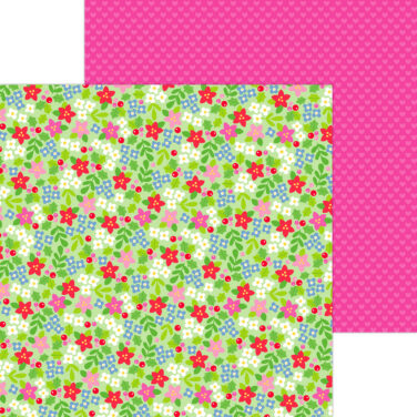 Doodlebug design - Collezione oh what fun - carta patterned 12x12-berry christmas