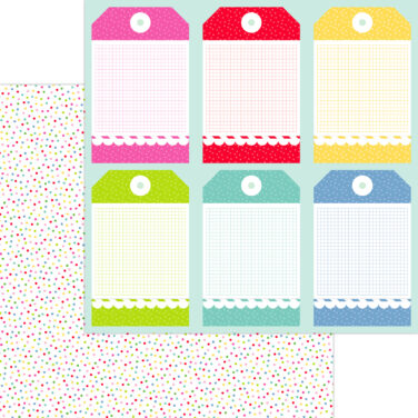 Doodlebug design - Collezione oh what fun - carta patterned 12x12-spot of cheer