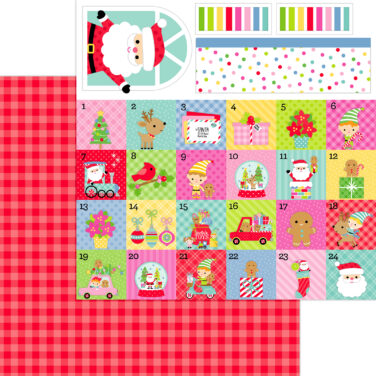 Doodlebug design - Collezione oh what fun - carta patterned 12x12-festive flannel