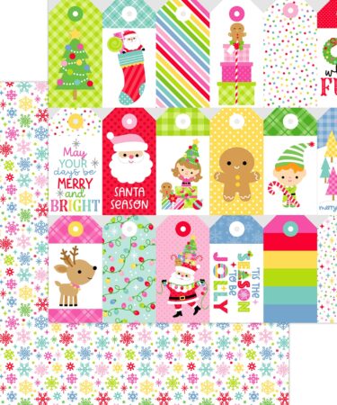 Doodlebug design - Collezione oh what fun - carta patterned 12x12-snow what fun
