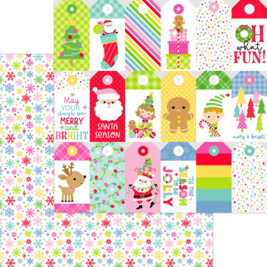 Doodlebug design - Collezione oh what fun - carta patterned 12x12-snow what fun