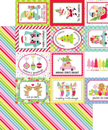 Doodlebug design - Collezione oh what fun - carta patterned 12x12-merry & bright