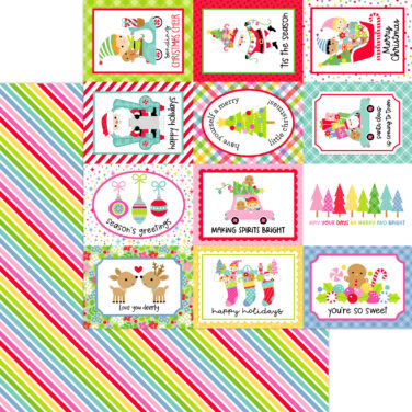 Doodlebug design - Collezione oh what fun - carta patterned 12x12-merry & bright