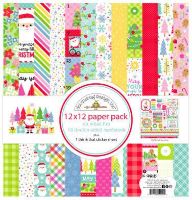 Doodlebug design - Collezione oh what fun - 12x12 paper pack