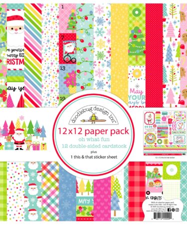 Doodlebug design - Collezione oh what fun - 12x12 paper pack