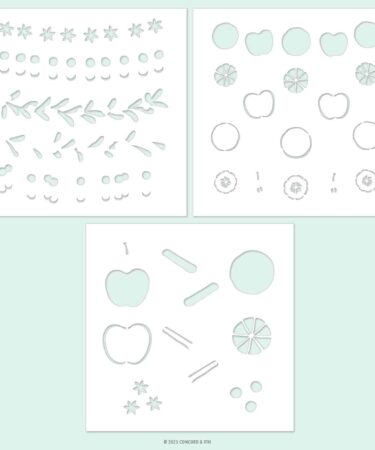 Concord & 9th - Citrus & Spice Stencil Pack (4 qty; 6 x 6)