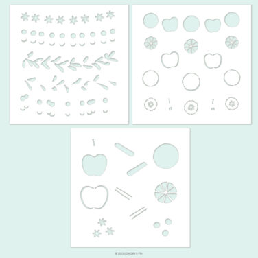 Concord & 9th - Citrus & Spice Stencil Pack (4 qty; 6 x 6)