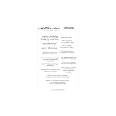 Concord & 9th -  Kristina Werner - Inside Holiday Greetings Stamp Set (4 x 6)