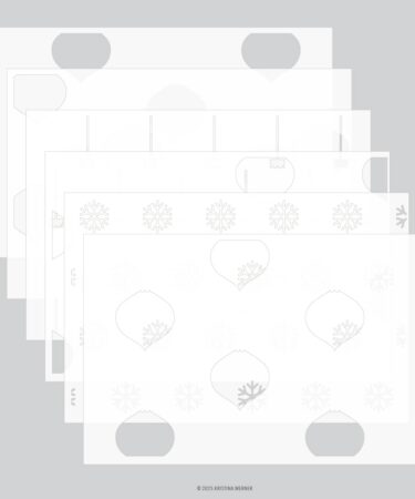 Concord & 9th -  Kristina Werner - Ornaments Stencil Pack (6 qty; 6 x 9)