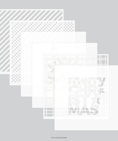 Concord & 9th -  Kristina Werner - Simple Christmas Stencil Pack (6 qty; 6 x 6)