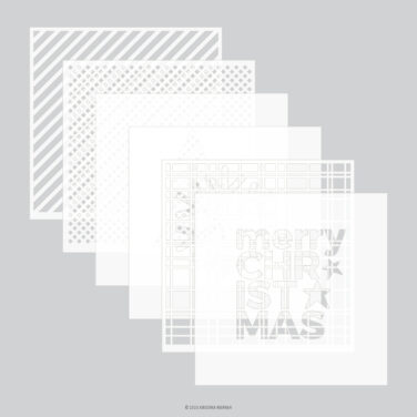 Concord & 9th -  Kristina Werner - Simple Christmas Stencil Pack (6 qty; 6 x 6)