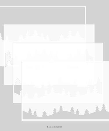 Concord & 9th -  Kristina Werner - Trees and Forest Stencil Pack (4 qty; 6 x 9)