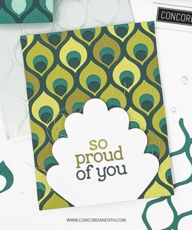 Alternative view of Concord & 9th - Patterned Peacock Embossing Folder (4.75 x 6)