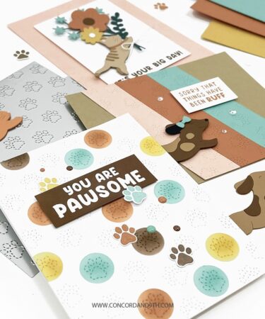 Alternative view of Concord & 9th - Paw Prints Double Card Front Die