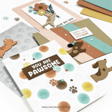 Alternative view of Concord & 9th - Paw Prints Double Card Front Die