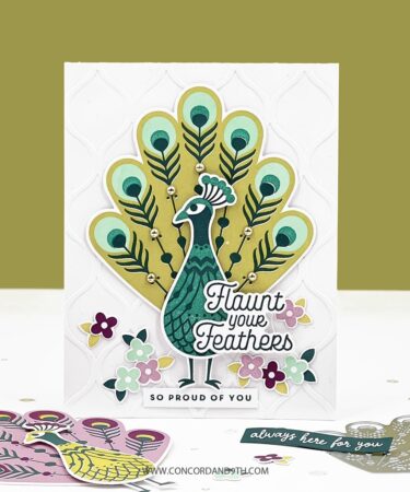 Alternative view of Concord & 9th - Pretty Peacock Stamp Set (6 x 8)