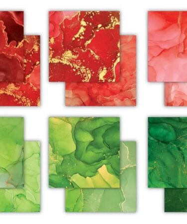 Alternative view of Craft Consortium Essential Craft Papers 6x6 Inch Paper Pad Ink Drops Festive