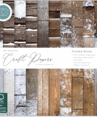 Craft Consortium Essential Craft Papers 12x12 Inch Paper Pad Frosted Wood