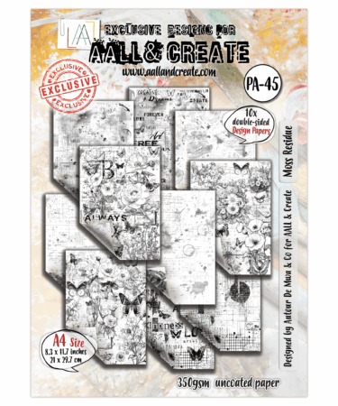 AALL & CREATE  -  Design Paper 	A4 - Moss Residue